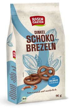 Rosengarten Dinkel-Schokobrezeln Vollmilch 90g/A