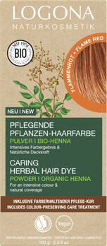 LOGONA Pflegende Pflanzen-Haarfarbe Pulver 03 Flammenrot 100g 